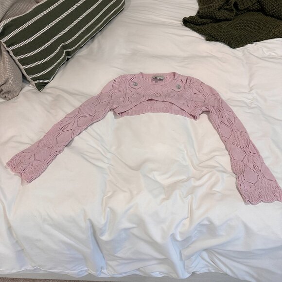 Freshman 1996 Pink Knitted Sweater Tank Top SMALL 2 Piece Set - Picture 6 of 7